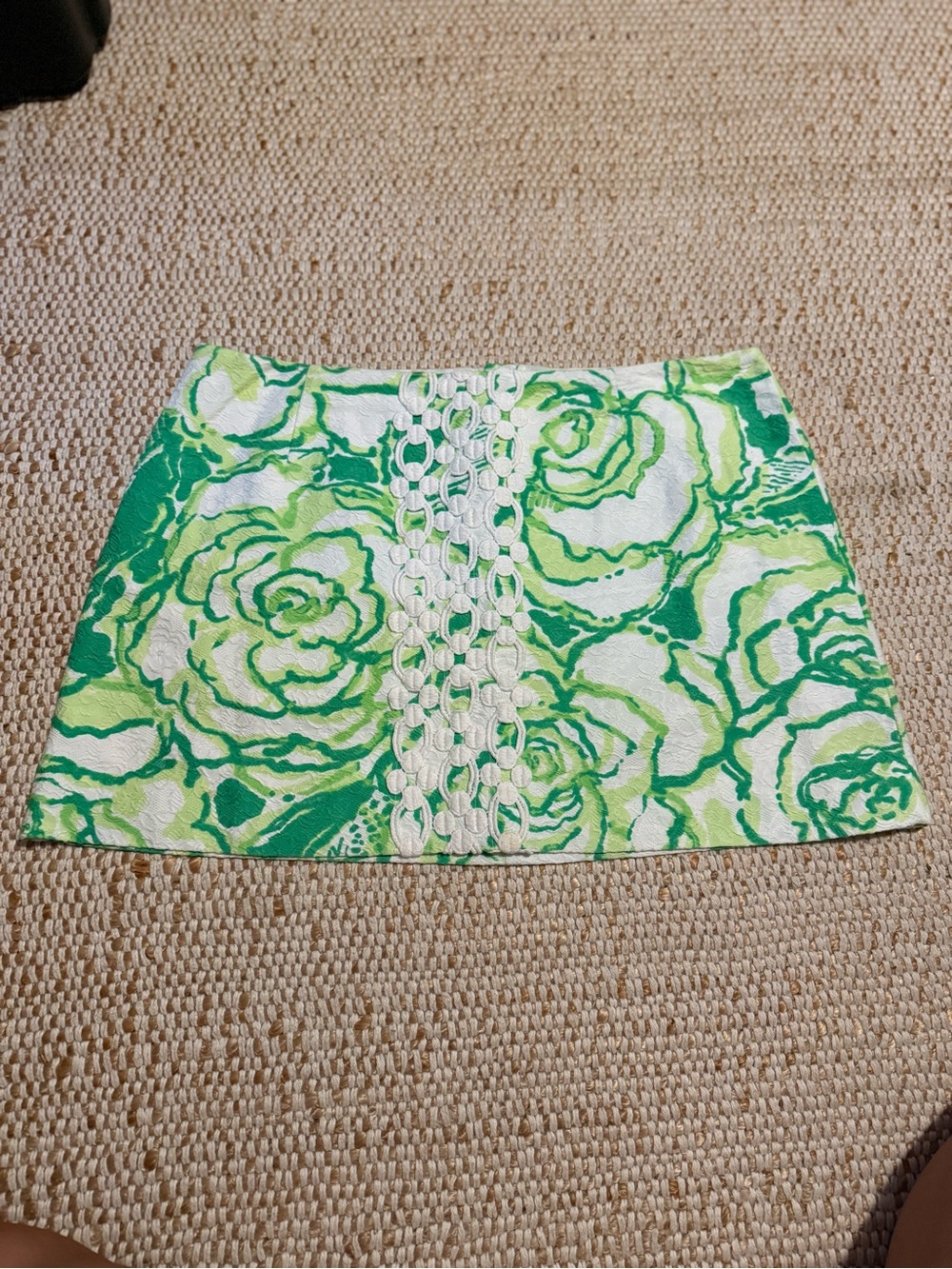 Lilly Pulitzer Green Floral Mini Skirt